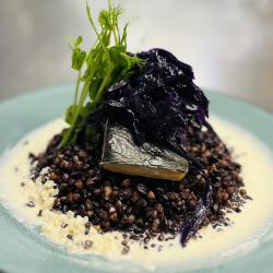 Filet de dorade et choux rouge